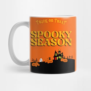 TRICK Or Treat Haunted House Spooky Season Halloween Mug